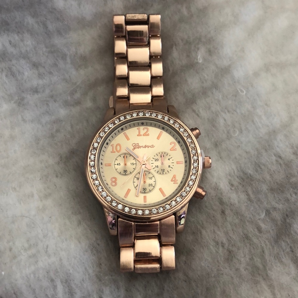 Rose gold watch